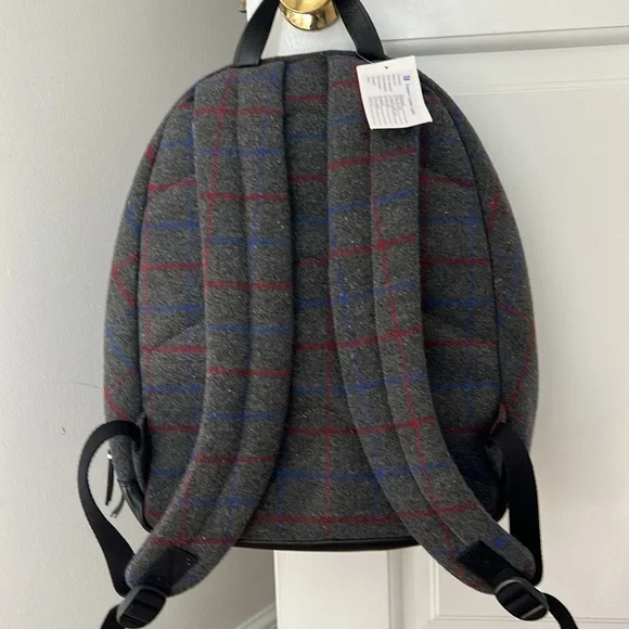 NWT Baekgaard tweed and leather backpack